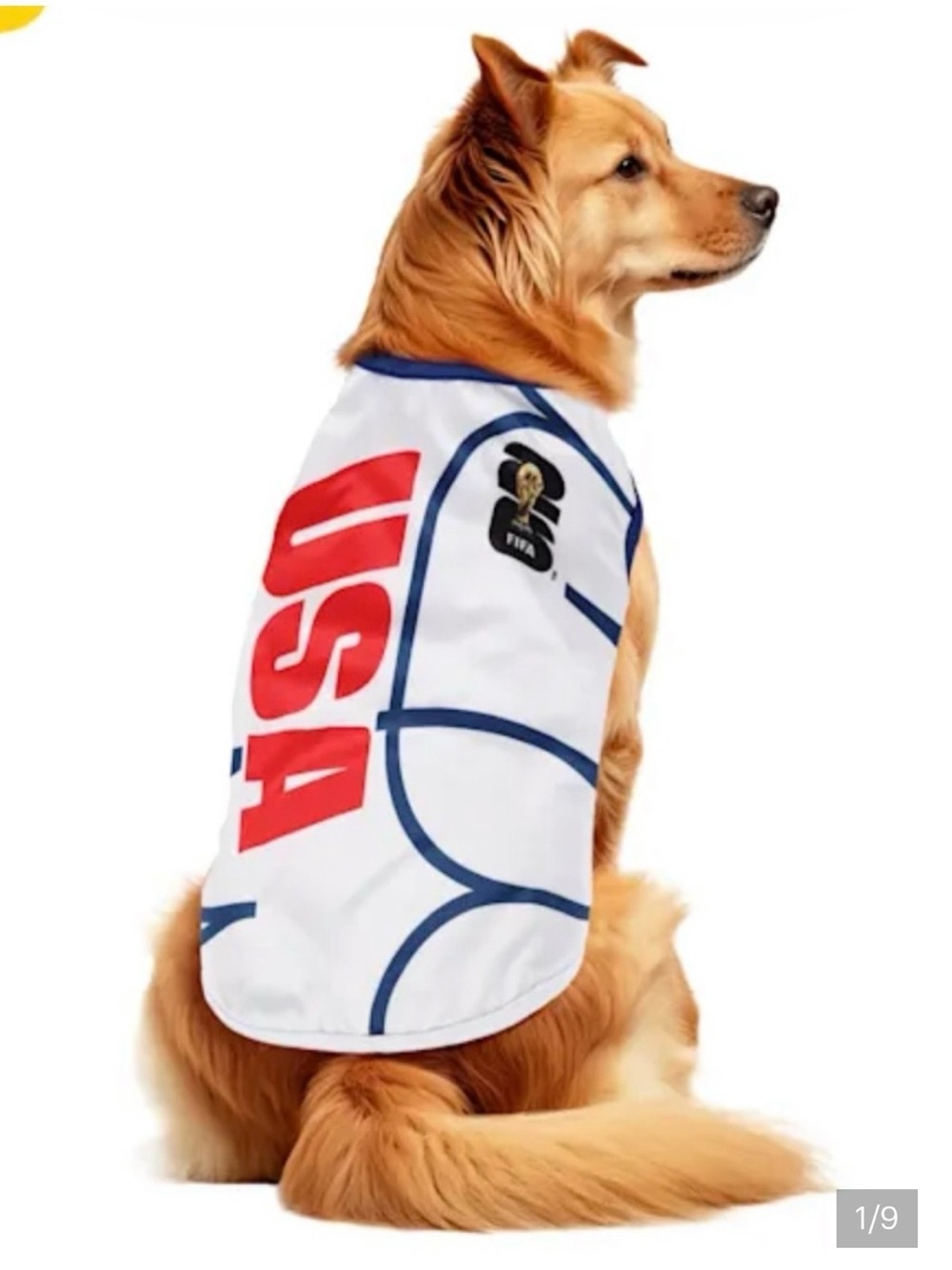 NWT FIFA World Cup United States USA Dog Soccer Jersey Shirt - Size Large